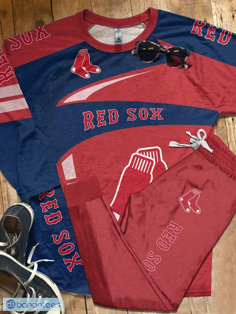 boston red sox pajamas set plus sizes logo fans gift familys holidays christmas 1 image Boston Red Sox Pajamas Set Plus Sizes Logo Fans Gift Familys Holidays Christmas - Boston Red Sox Pajamas Set_2