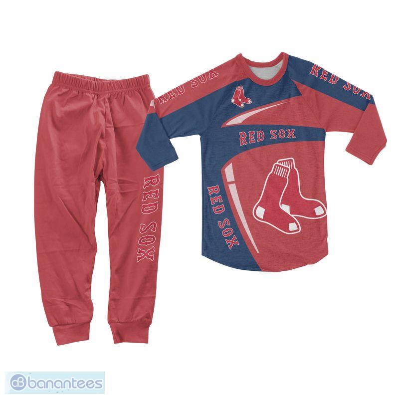 boston red sox pajamas set plus sizes logo fans gift familys holidays christmas image Boston Red Sox Pajamas Set Plus Sizes Logo Fans Gift Familys Holidays Christmas - Boston Red Sox Pajamas Set_1