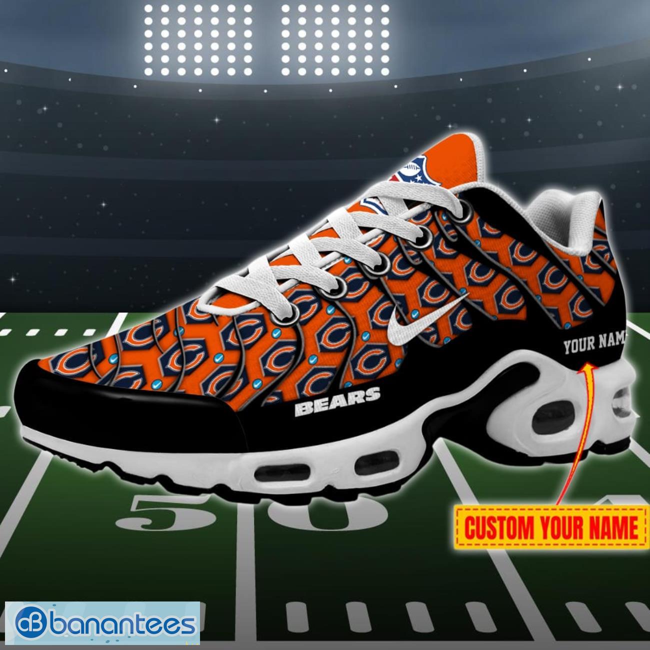 Chicago Bears Logo Crazy With NFL Custom Name Air Cushion Shoes Product Photo 1