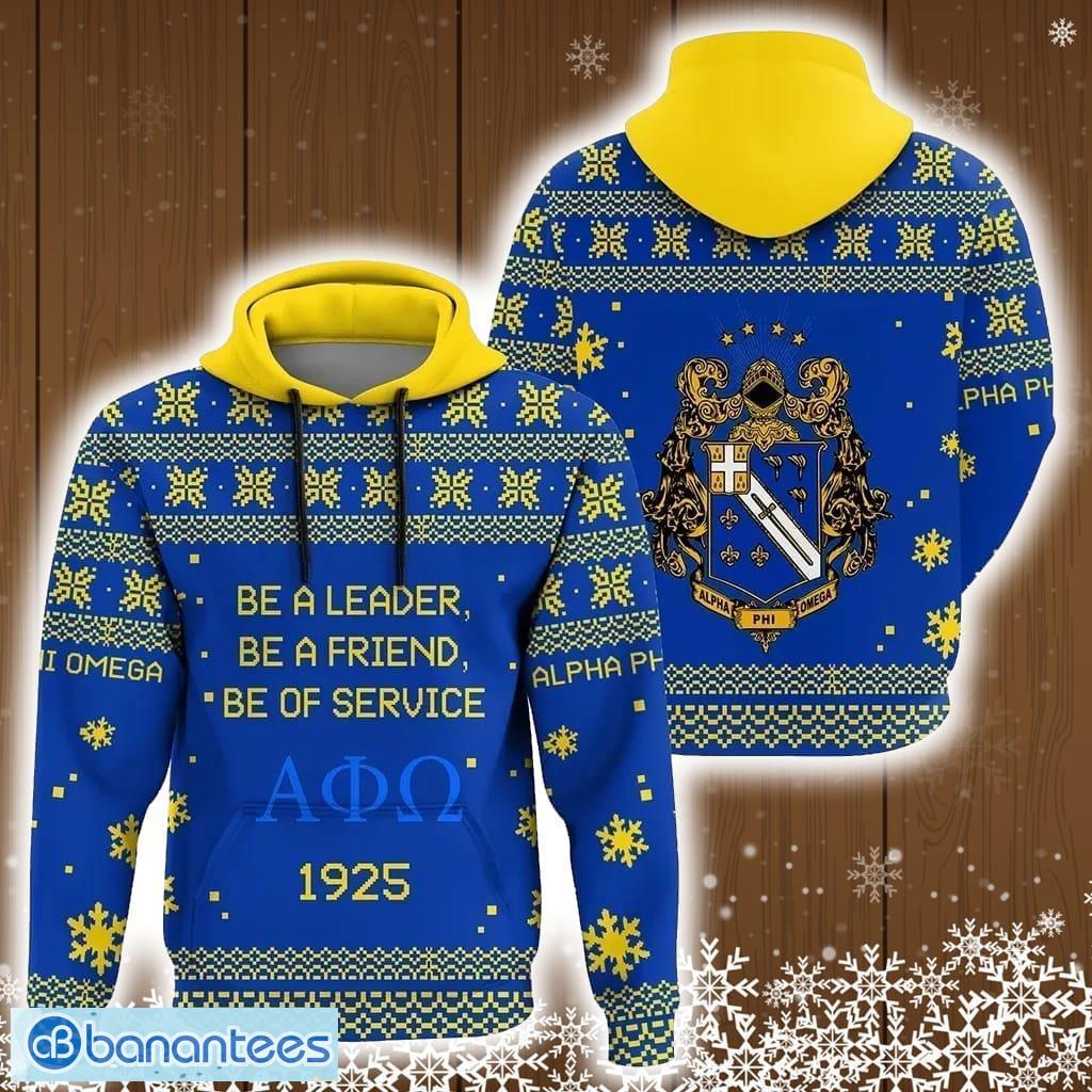 Christmas Motto Fraternity Alpha Phi Omega Hoodie 3D All Over