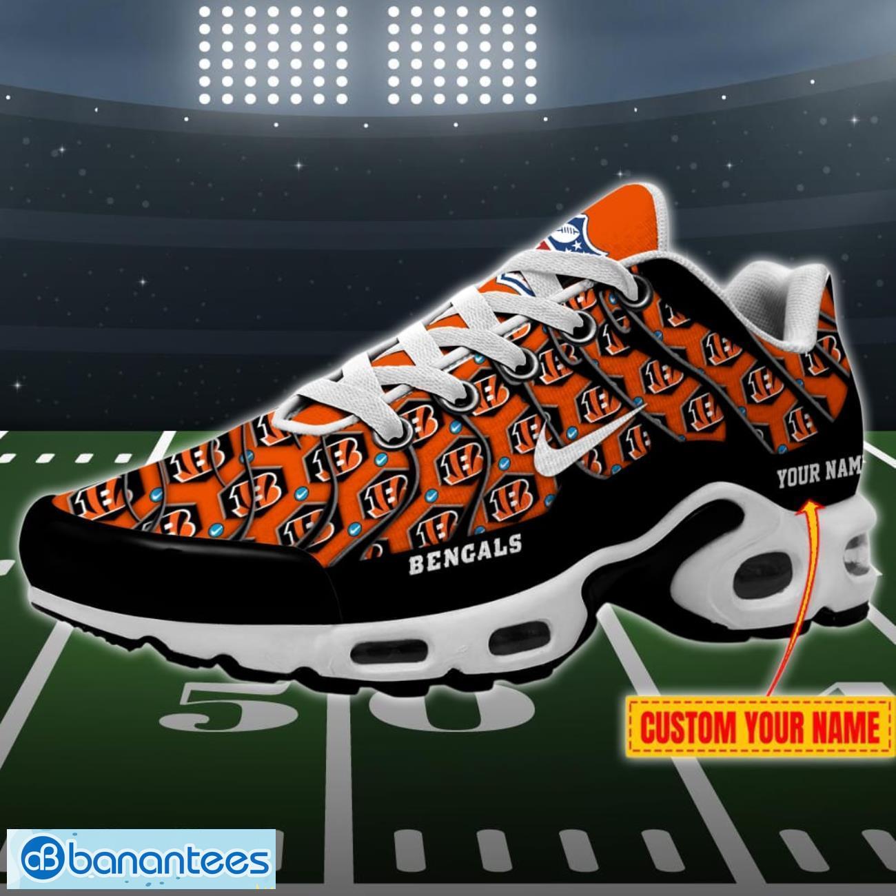 Cincinnati Bengals Logo Crazy With NFL Custom Name Air Cushion Shoes Product Photo 1