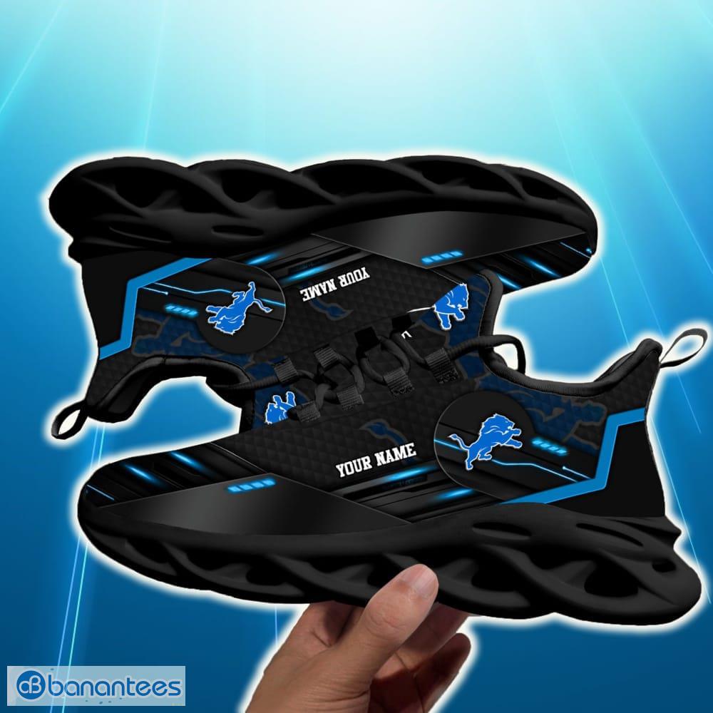 Custom Name Detroit Lions Emblematic Max Soul Sneakers Best Trending For Fans Gift Running Shoes - Detroit Lions Max Soul Shoes, Gifts For Fan, Gifts For Dad, Custom Your Name, Custom Gifts_4