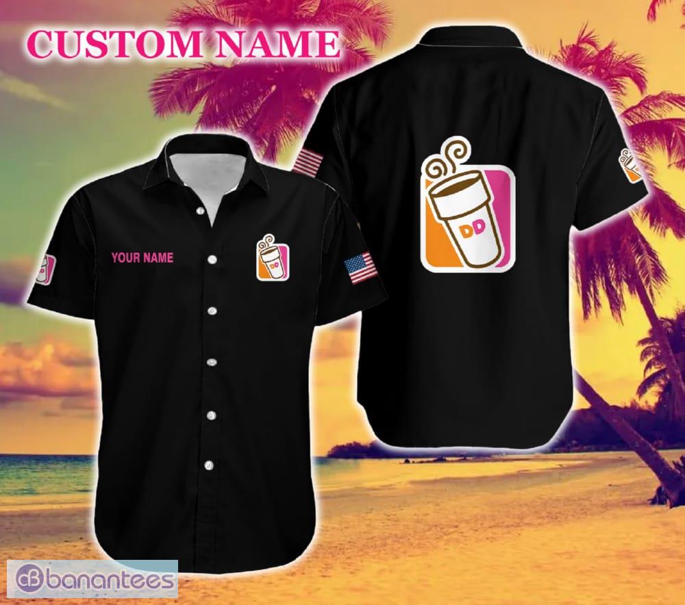 Custom Name Dunkin’ Donuts Brands Hawaiian Shirt Coconut Brand All Over Print Hawaiian Shirt For Summer - Custom Name Dunkin’ Donuts Brands Hawaiian Shirt Coconut Brand All Over Print Hawaiian Shirt For Summer