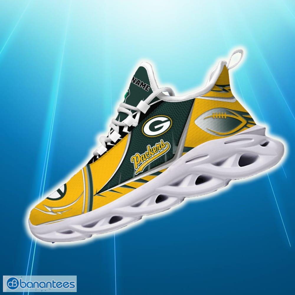 Custom Name Green Bay Packers Sport White C Unveil Max Soul Sneakers Best Trending For Fans Gift Running Shoes - Green Bay Packers Sport White C Sneakers Personalized Your Name , Sport Sneakers, Gifts For Fan_1