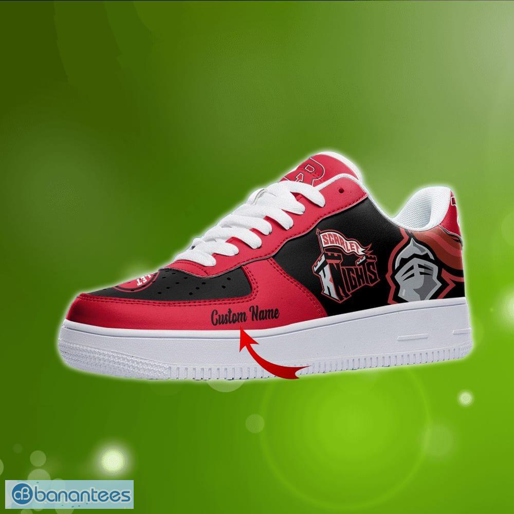 Custom Name Rutgers Scarlet Knights Mascot NCAA Air Force 1 Shoes