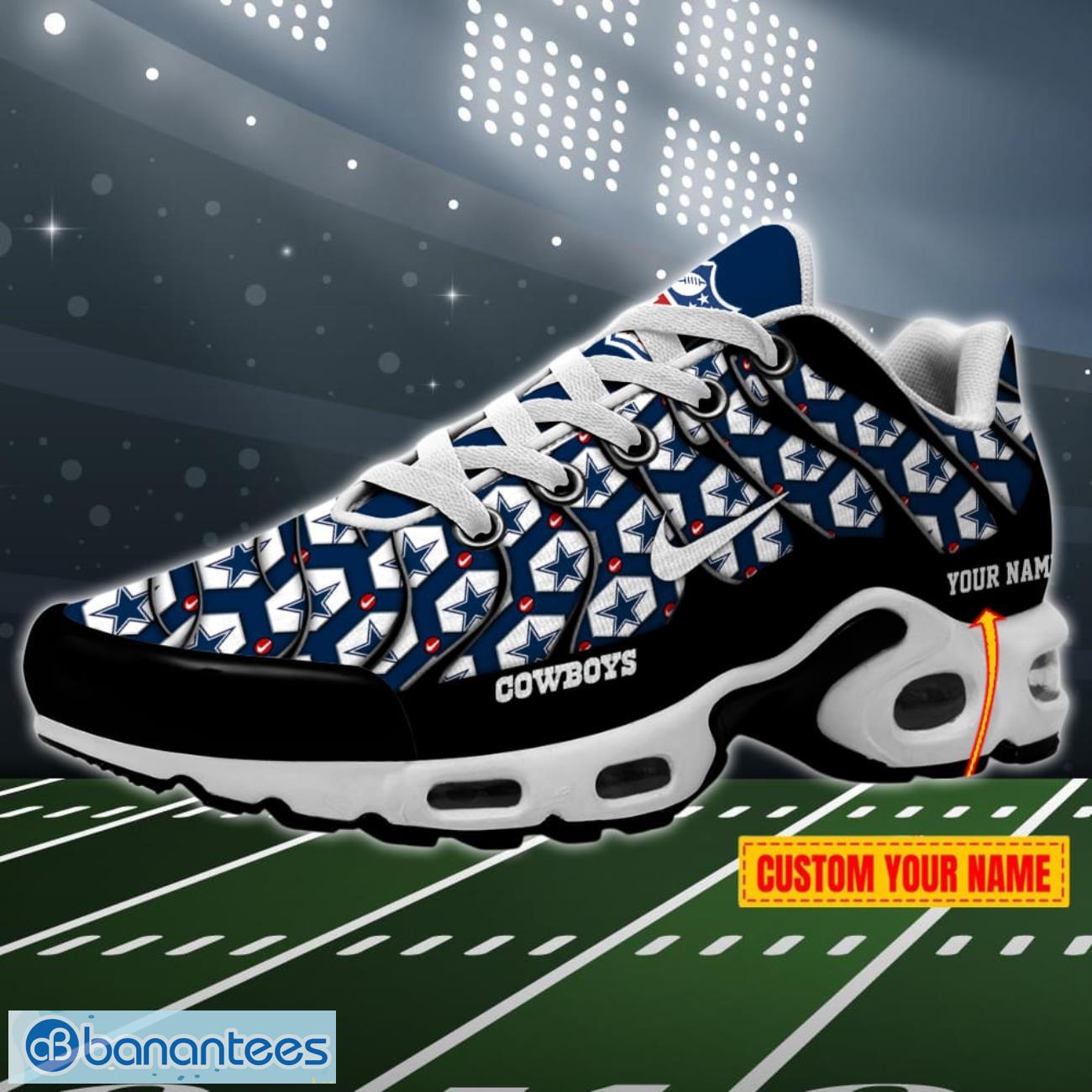 Dallas Cowboys Logo Crazy With NFL Custom Name Air Cushion Shoes Product Photo 1