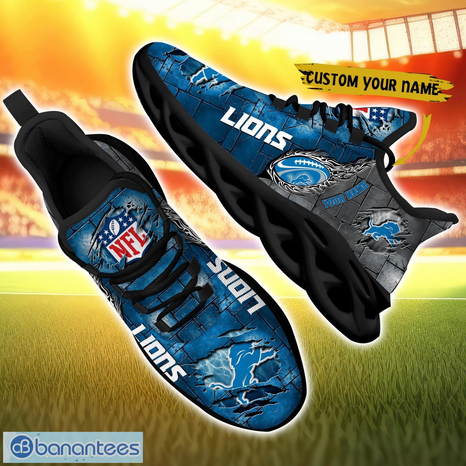 Detroit Lions Max Soul Sports Gift For Fan Max Soul Shoes Custom Name Product Photo 1