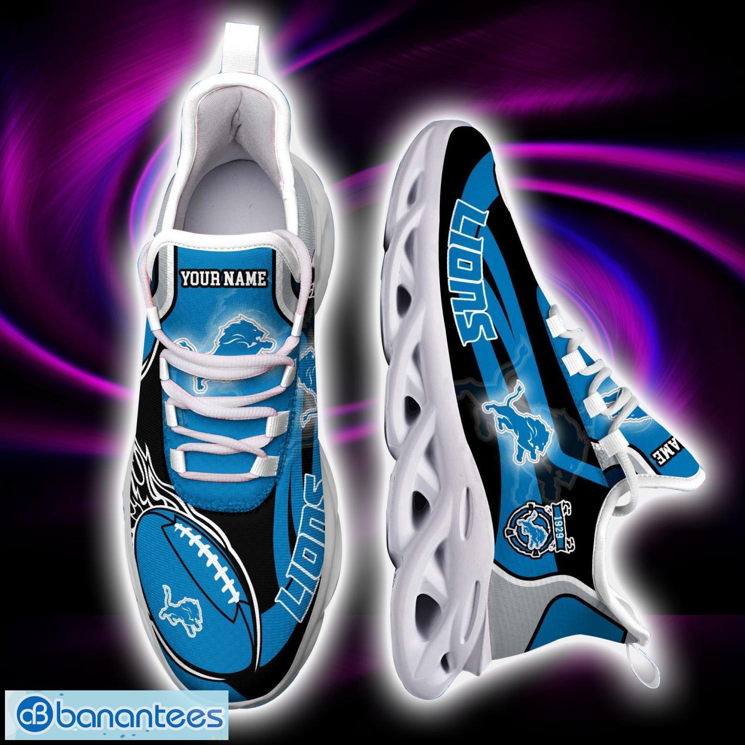 Detroit Lions Sport Sneakers Personalized Name Max Soul Shoes Product Photo 1