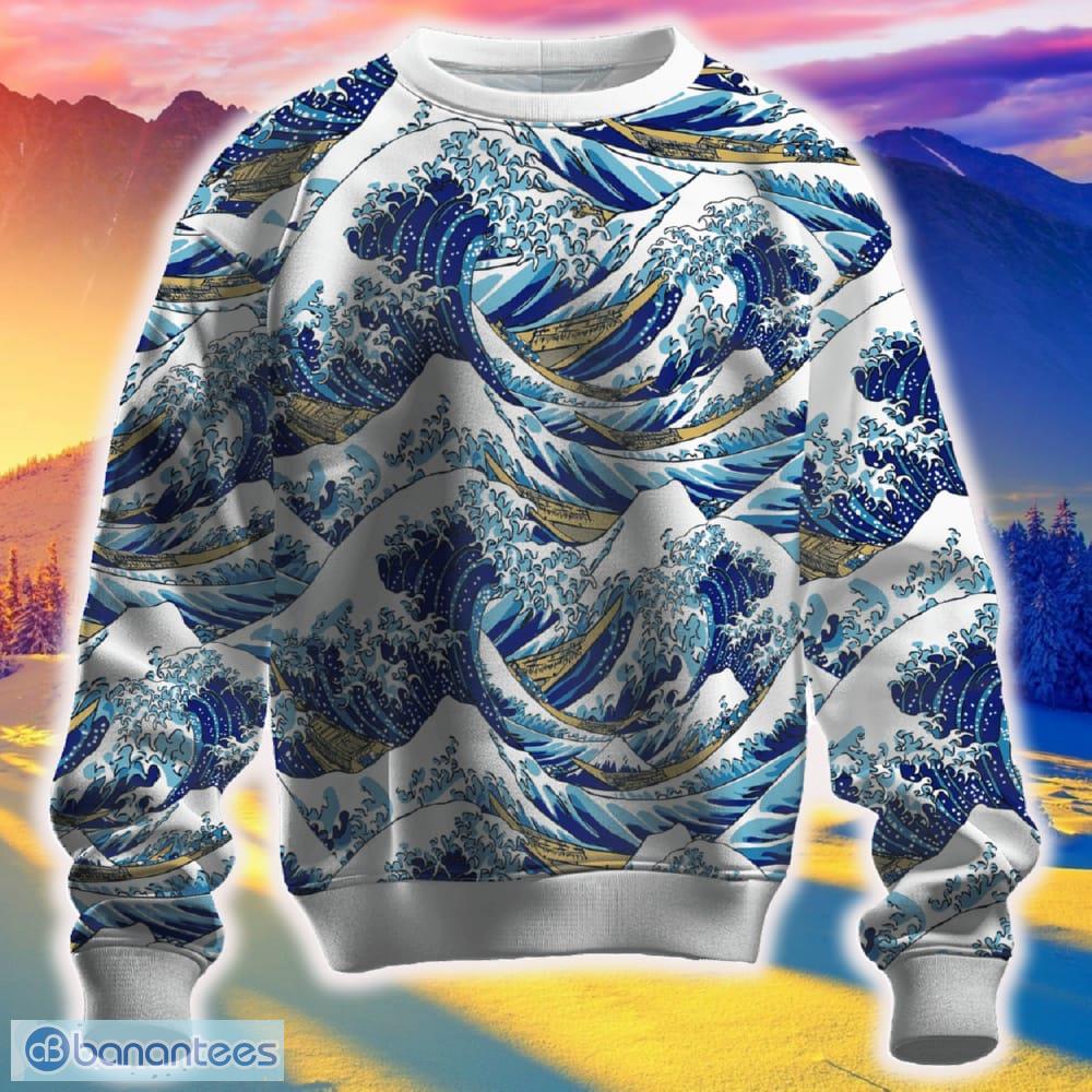 Hokusais Great Wave Ugly Christmas Sweater Funny New Gift For Men