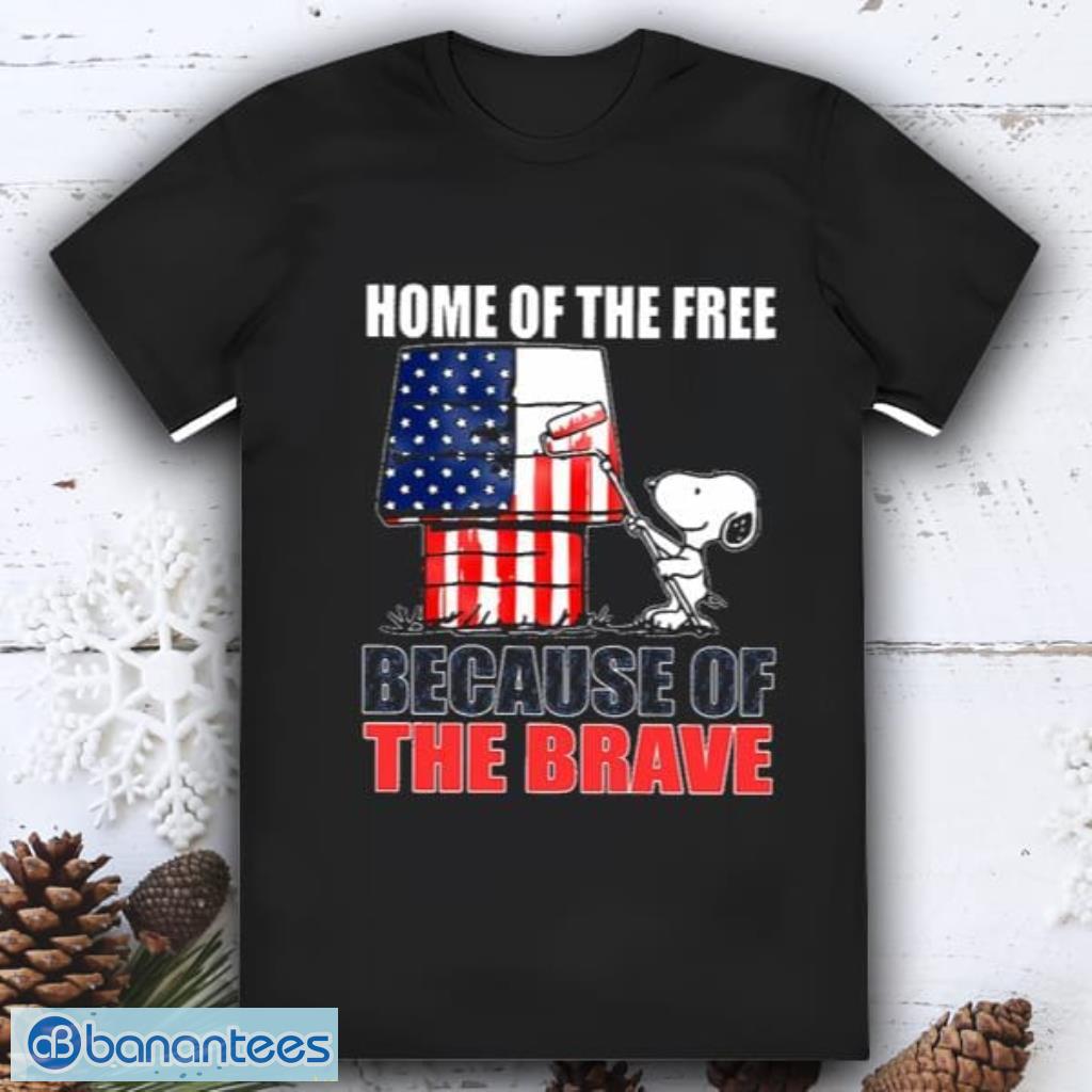 Home Of The Free Because Of The Brave Snoopy Happy 4th Of July Shirt Product Photo 1