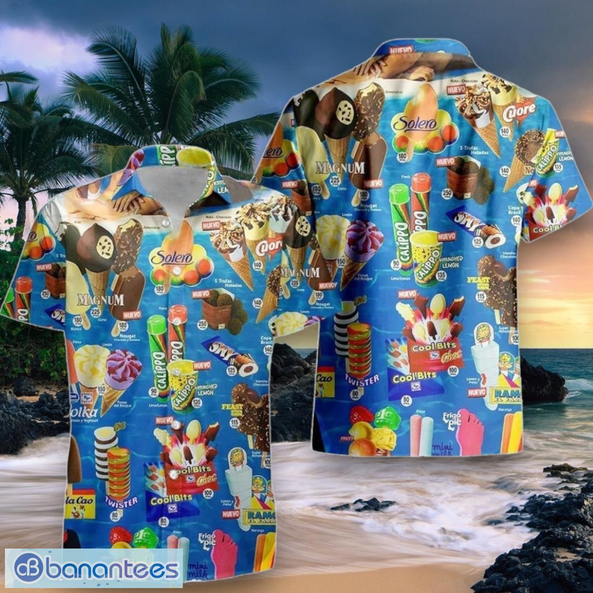 Ice Cream 3D Hawaiian Shirt Style Gift For Men Women - Banantees