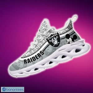 Oakland Raiders Black And White Footwear Sports Sneakers Ideas For Men And Women Gift Max Soul Shoes - Oakland Raiders Black And White Clunky Sneakers For Fans This Season, Custom Sport Shoes_4