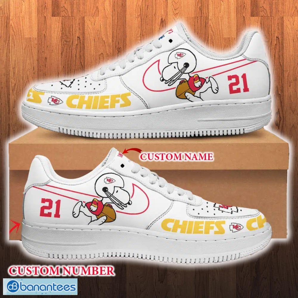 Kansas City Chiefs Snoopy Air Force Sneakers Custom Number And Name For ...