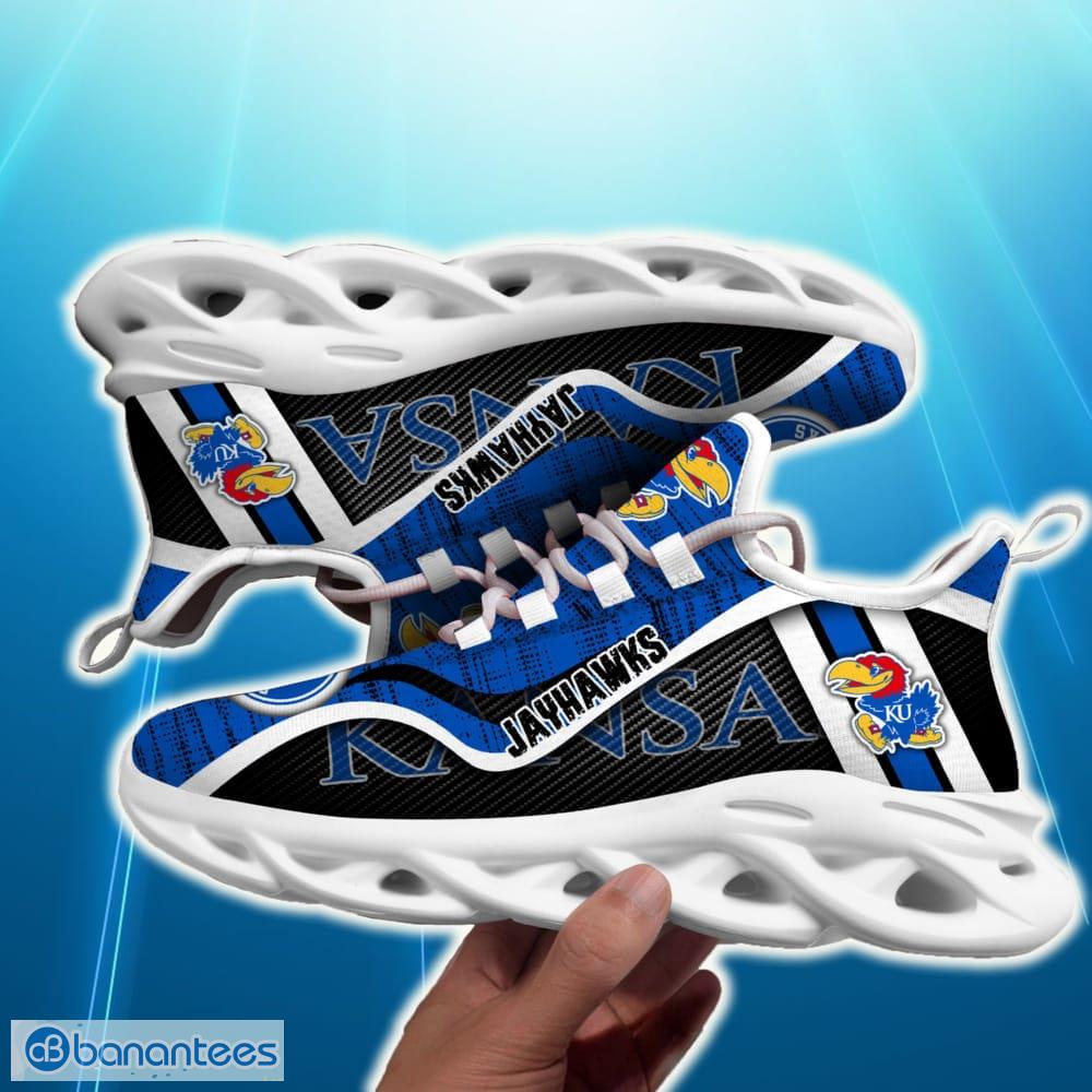 Kansas Jayhawks Distinctive Max Soul Sneakers New Trending For Fans Gift Chunky Shoes - Kansas Jayhawks Max Soul Shoes New Arrivals Best Gift Ever_1