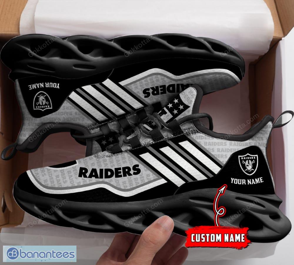 Las Vegas Raiders Max Soul Shoes Fusion Gift For Men And Women Chunky Sneakers Custom Name - Las Vegas Raiders M11 Personalized Max Soul shoes_1