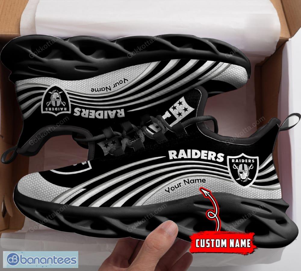 Las Vegas Raiders Max Soul Shoes Influence Gift For Men And Women Chunky Sneakers Custom Name - Las Vegas Raiders M10 Personalized Max Soul shoes_1