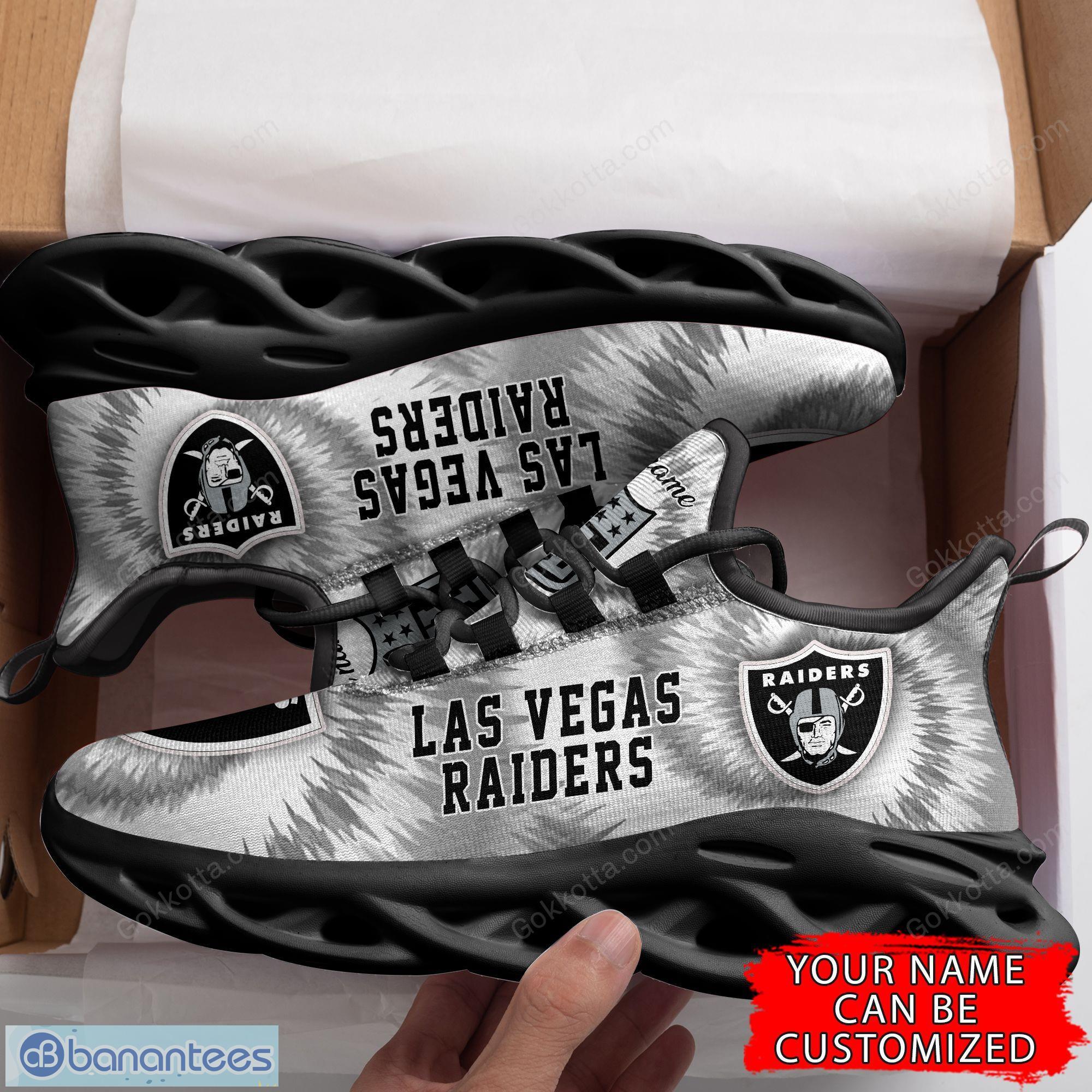 Las Vegas Raiders Max Soul Shoes Sleek Gift For Men And Women Chunky Sneakers Custom Name - MHS2110150305 Las Vegas Raiders Personalized Max Soul shoes_1