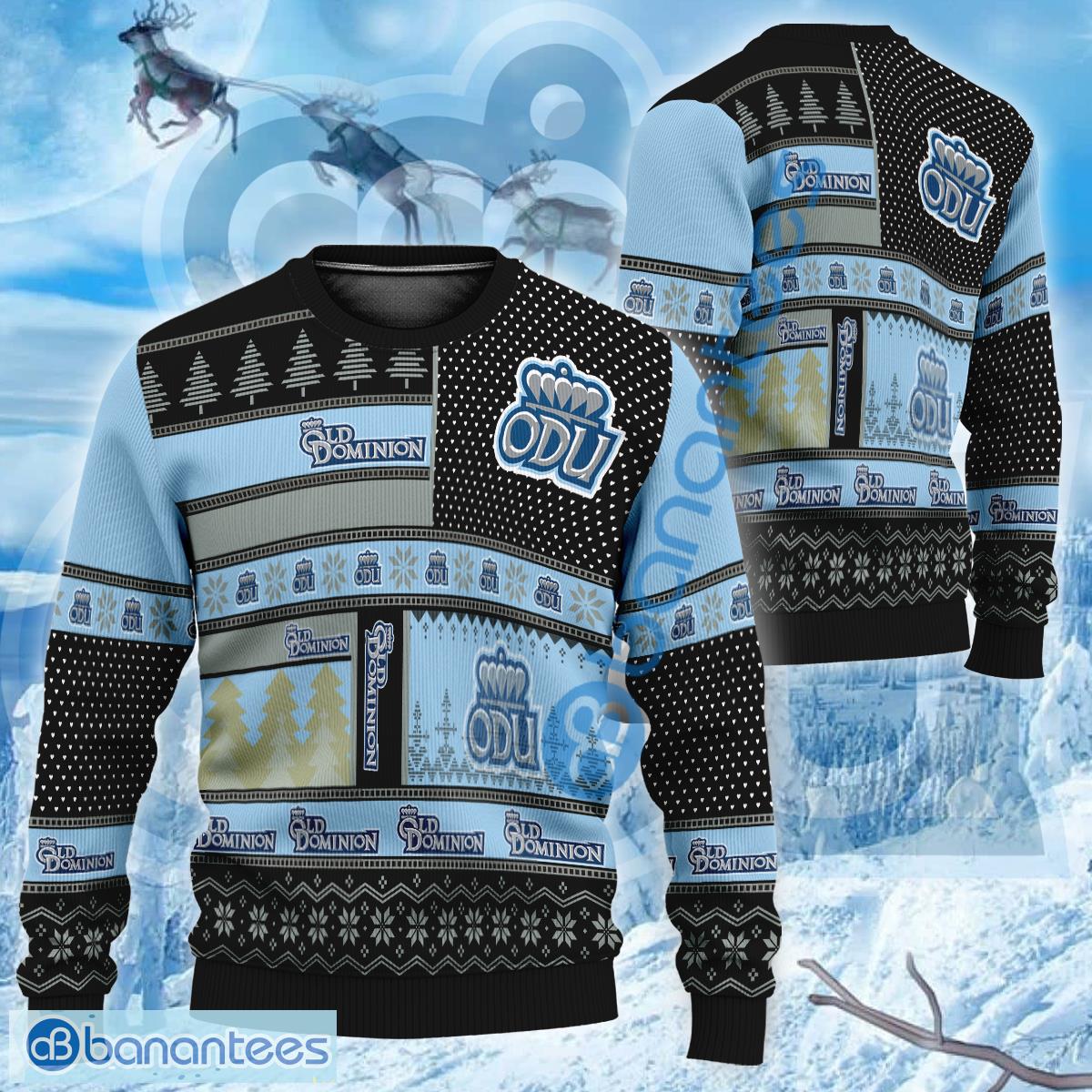 NCAA Old Dominion Monarchs Logo New Style Knitted Christmas Sweater For Men And Women - NCAA Old Dominion Monarchs Logo New Style Knitted Christmas Sweater For Men And Women