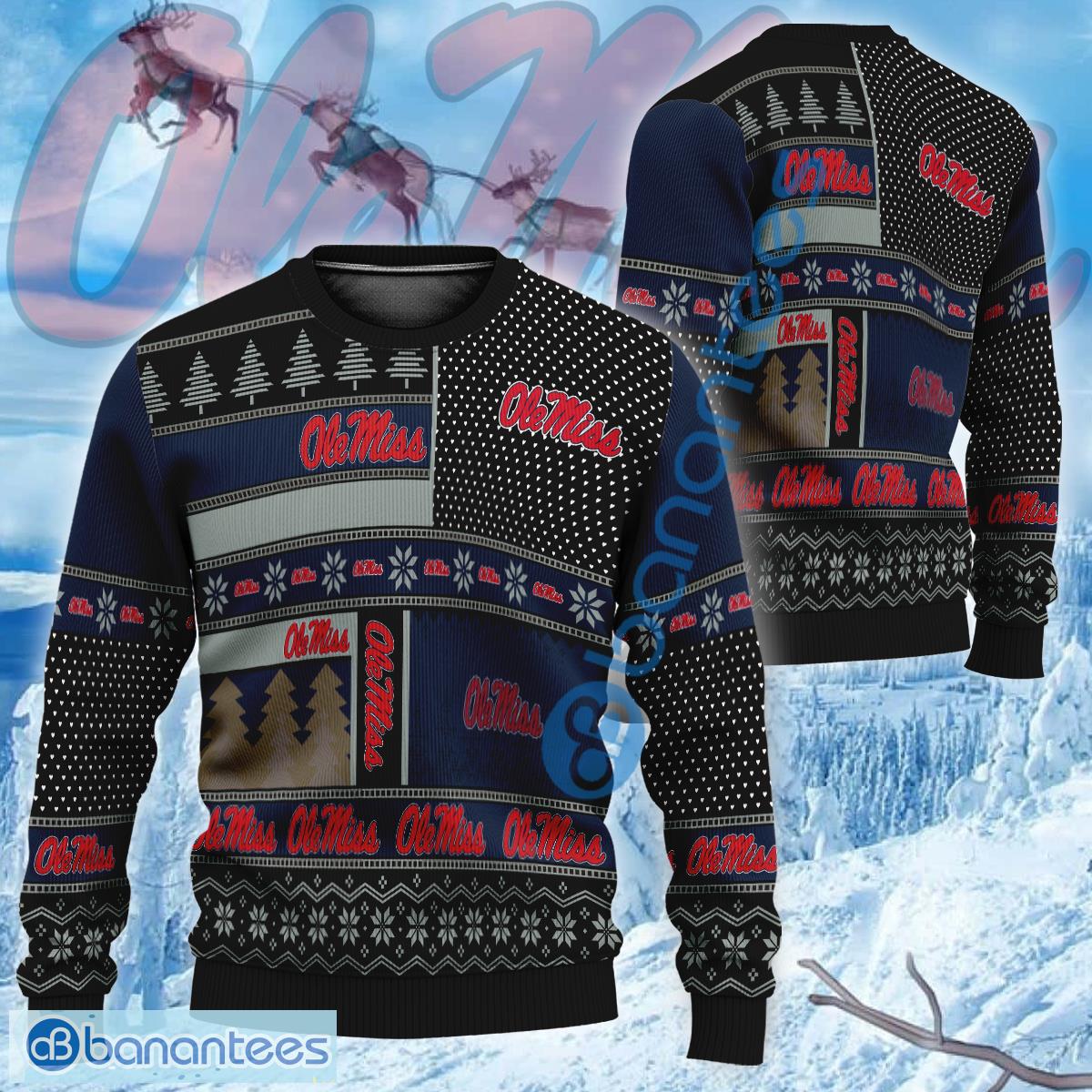 NCAA Ole Miss Rebels Logo New Style Ugly Xmas Sweater AOP For Men And Women - NCAA Ole Miss Rebels Logo New Style Ugly Xmas Sweater AOP For Men And Women