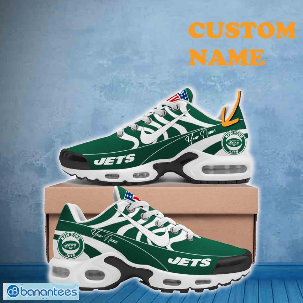 New York Jets Custom Name Air Cushion Sports Shoes Stride For Men Women Fans Gift Sneakers - New York Jets Air Cushion Sports Shoes