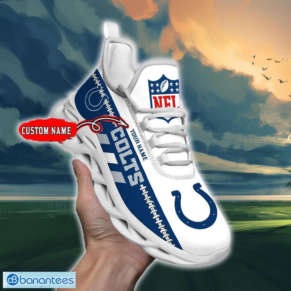 NFL Indianapolis Colts Max Soul Shoes Design For Fans Running Sneakers Custom Name - NFL Indianapolis Colts Max Soul Shoes_1
