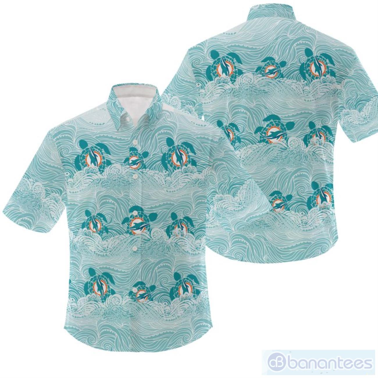 NFL Miami Dolphins Logo Turtle Hawaiian Shirt Unisex - Banantees