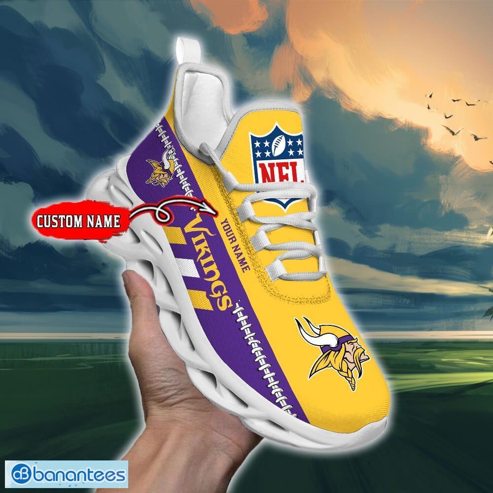 NFL Minnesota Vikings Max Soul Shoes Design For Fans Running Sneakers Custom Name - NFL Minnesota Vikings Max Soul Shoes_1
