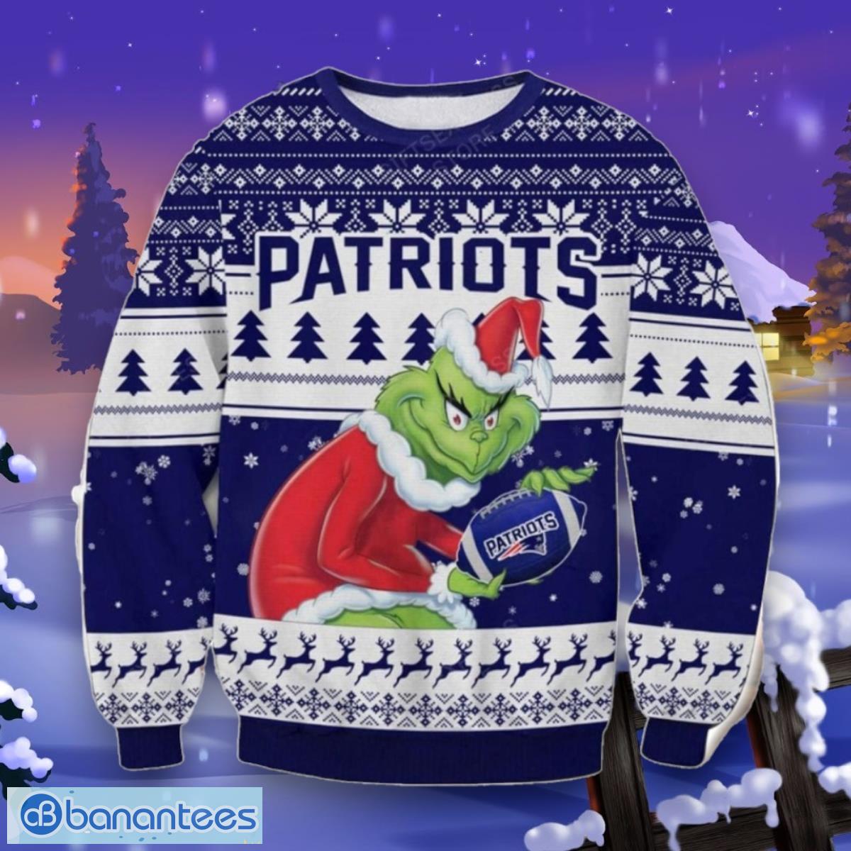 Patriots ugly sweater top women's