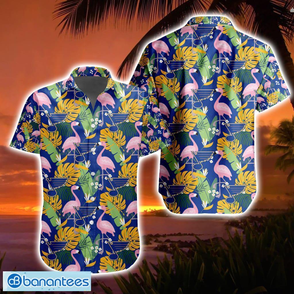 NHL St. Louis Blues Crane Breathable Hawaiian Design Button Shirt Product Photo 1