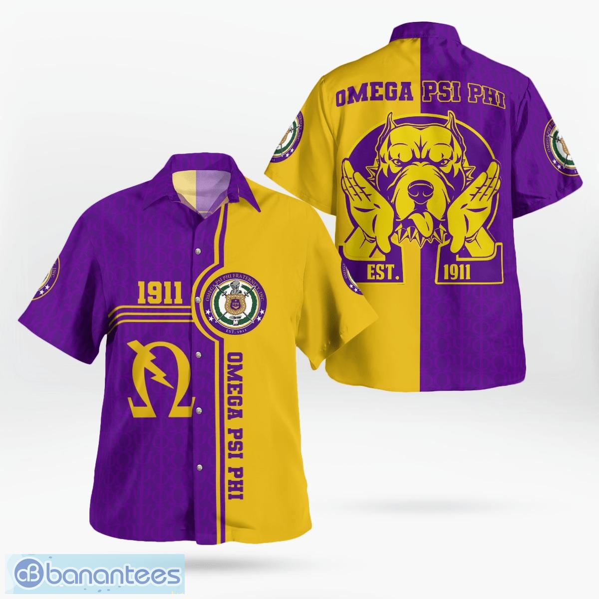 Omega Psi Phi Bulldog Hawaiian Shirt AOP For Men And Women Banantees