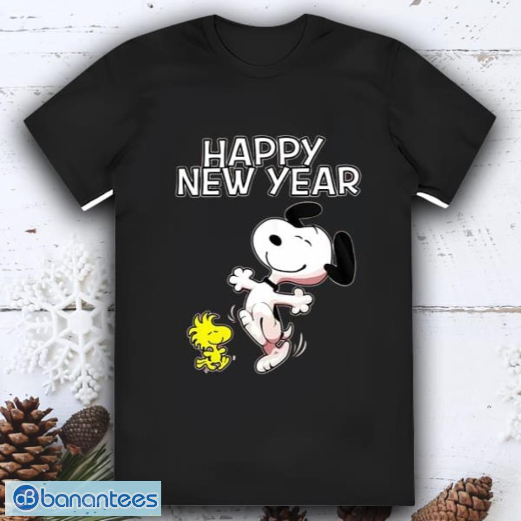 Peanut Happy New Year Snoopy And Woodstock Snoopy Holiday Shirt Product Photo 1