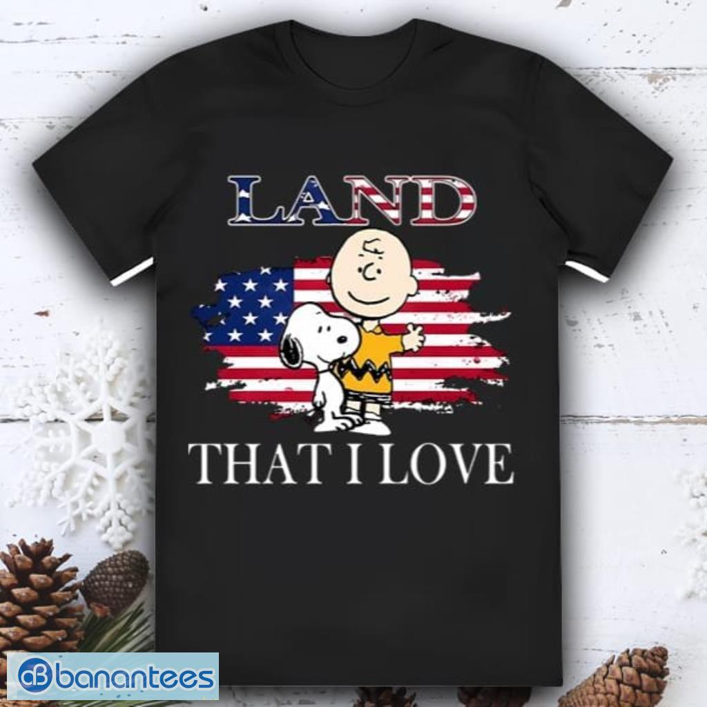 Peanut Land That I Love Snoopy Patriotic Shirt Product Photo 1