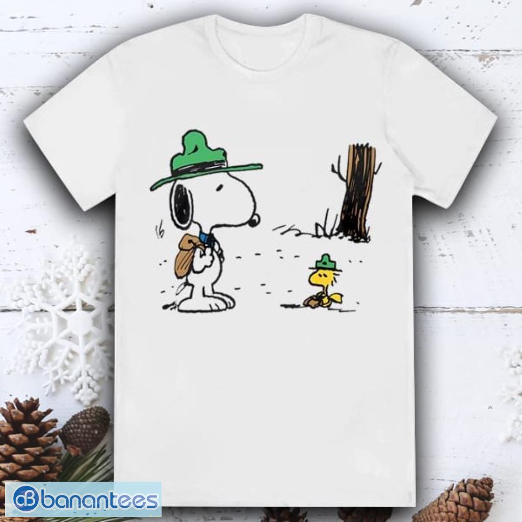 Peanuts Snoopy And Woodstock Camping T-Shirt - Banantees