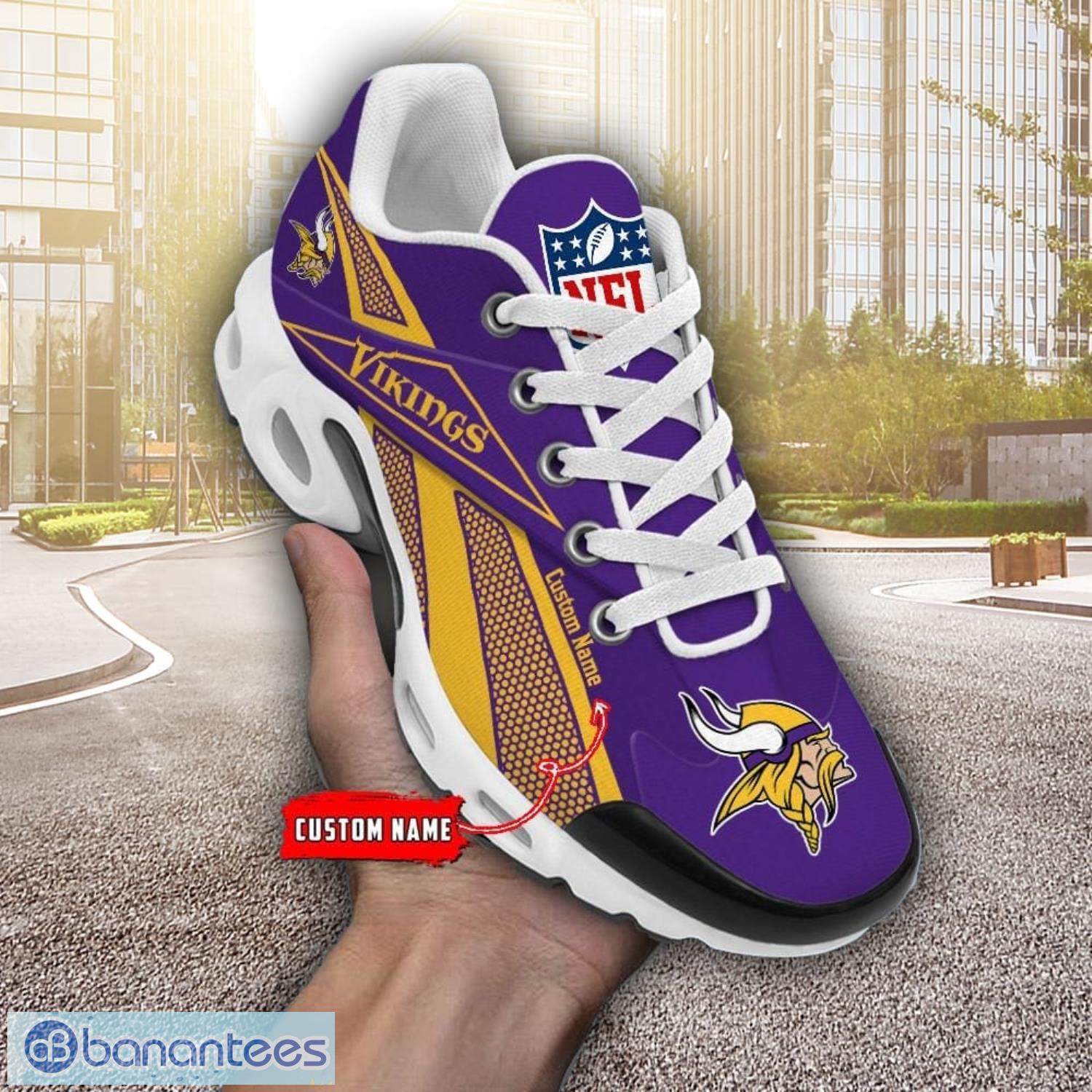 Personalized Name Minnesota Vikings Air Cushion Sport Shoes Big Fans Gift TN Shoes For Men And Women Product Photo 1