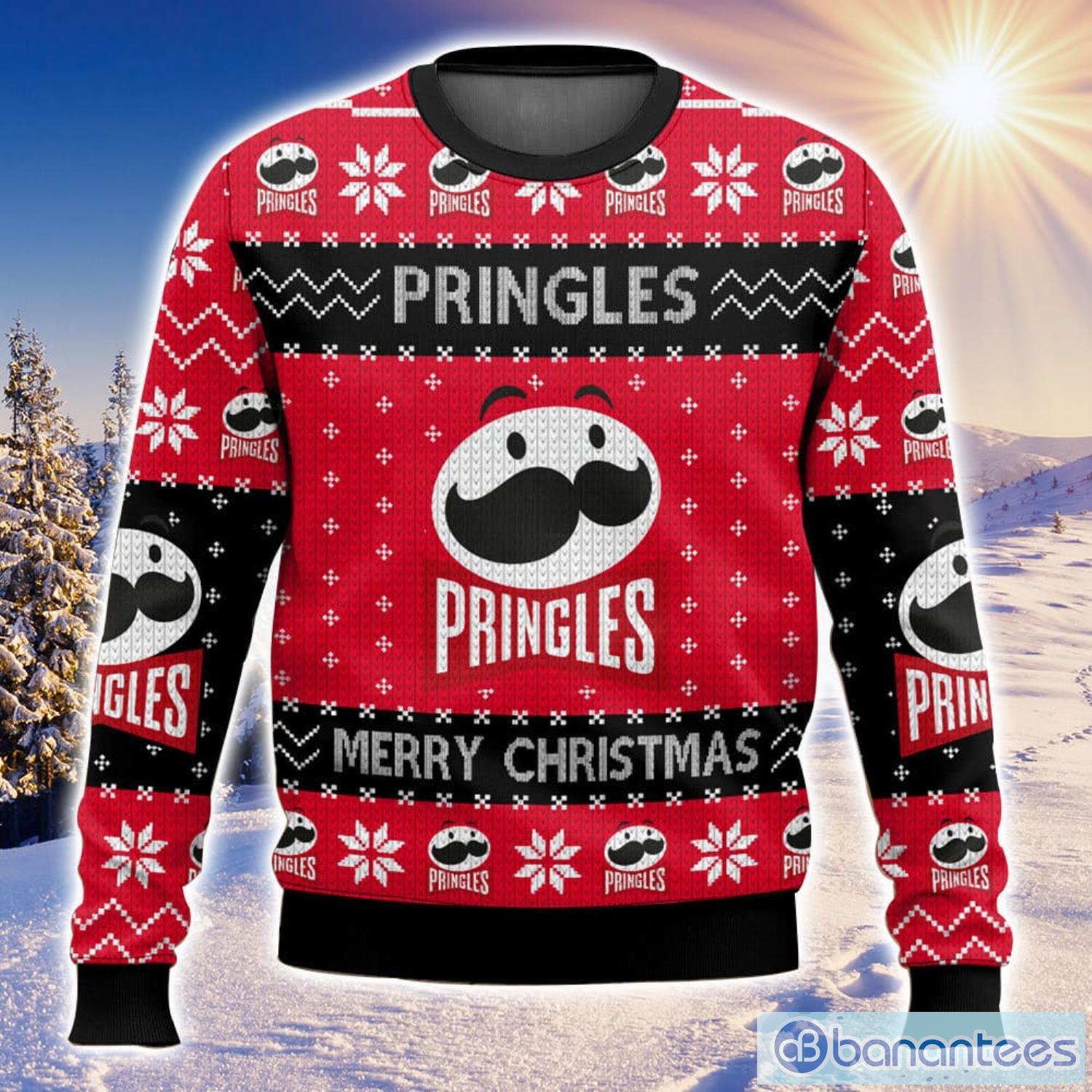 pringles snack brand ugly christmas sweater 2023 limited sweater image Pringles Snack Brand Ugly Christmas Sweater 2023 Limited Sweater Product Photo 1