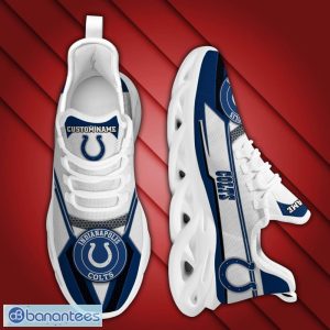 Indianapolis Colts Logo Pattern Custom Name 3D Max Soul Sneakers In Blue White Fans Gift Sports Shoes - Indianapolis Colts Logo Pattern Custom Name 3D Max Soul Sneaker Shoes In Blue White_4