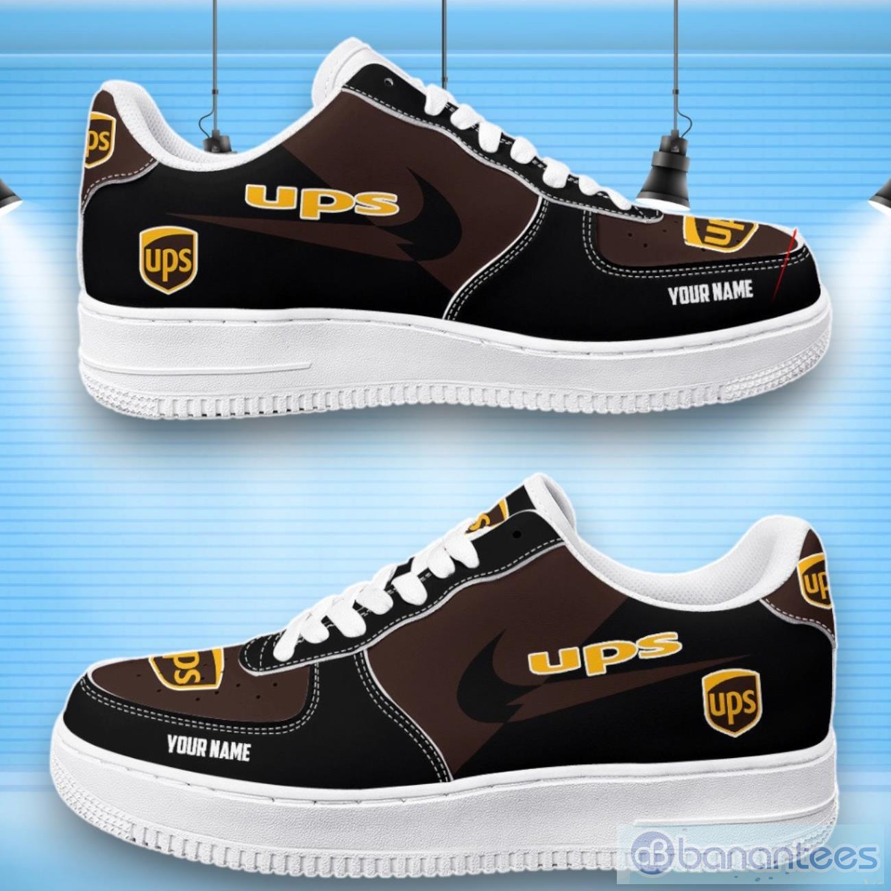 UPS Air Force Shoes For Men Women Custom Name Banantees