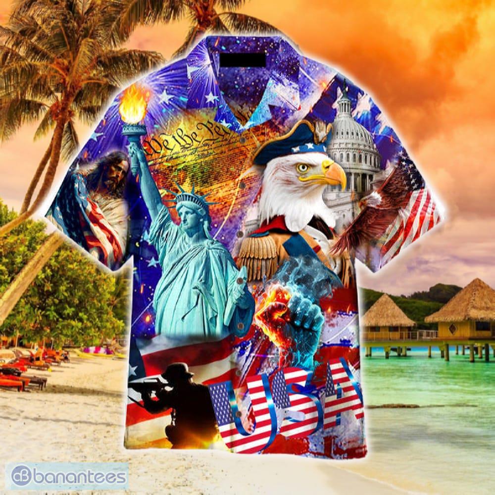 American flag shop hawaiian shirt