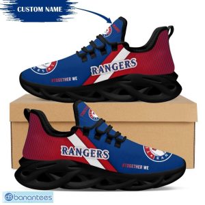 Texas Rangers Logo Custom Name Pattern 3D Max Soul Sneakers Fans