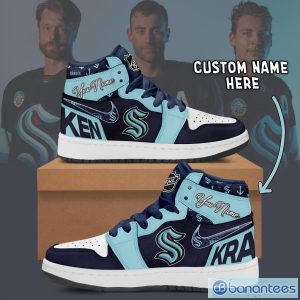 Custom Name Personalized Sneakers Seattle Kraken Air Jordan Hightop Shoes Men And Women Gift Product Photo 2