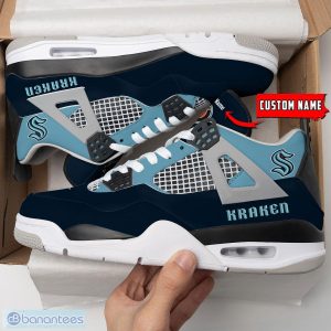 Seattle Kraken Personalized Air Jordan 4 sneakers Expressive For Men Women Fans - Seattle Kraken Personalized Air Jordan 4 Sneaker_1