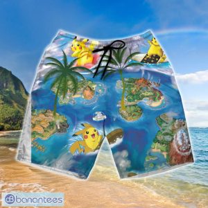 Pikachu Surfing Hawaiian Shirt And Short Product Photo 3