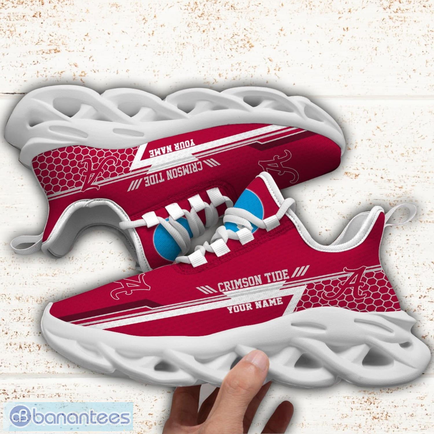 Alabama Crimson Tide Custom Name Max Soul Shoes Personalized Full Printed Sneakers Product Photo 1
