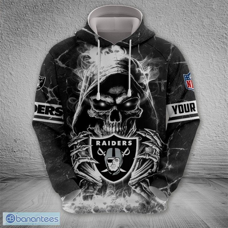 Custom raiders clearance hoodie