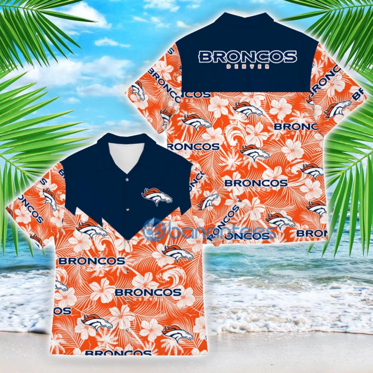 Denver Broncos Tropical Beach Tree Football American 3D Hawaiian Shirt Product Photo 1