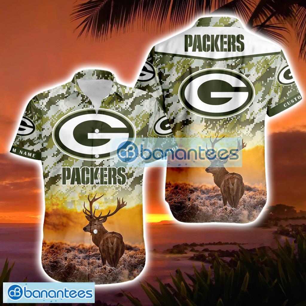 Green Bay Packers NFL Team Sport Deer Hunting Pattern Hawaiian Shirt New Design Product Photo 1