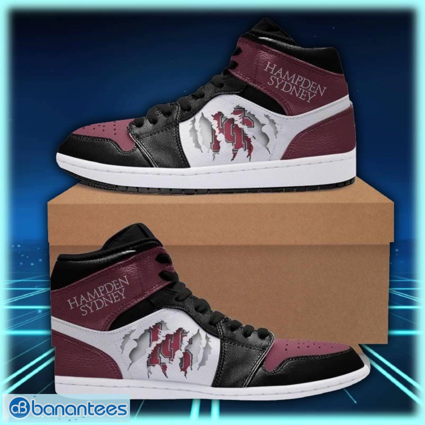 Hampden Sydney College Tigers Air Jordan Shoes Sport Custom Sneakers Product Photo 1