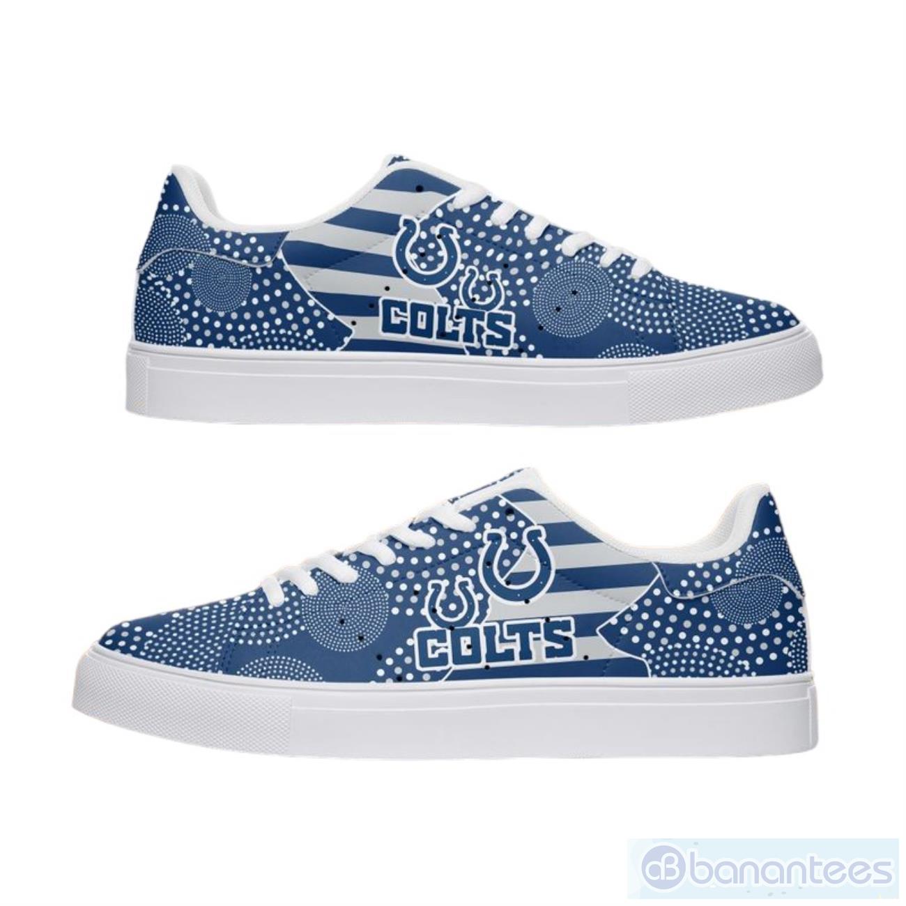 Indianapolis Colts Aboriginal Pattern Skate Shoes - Banantees