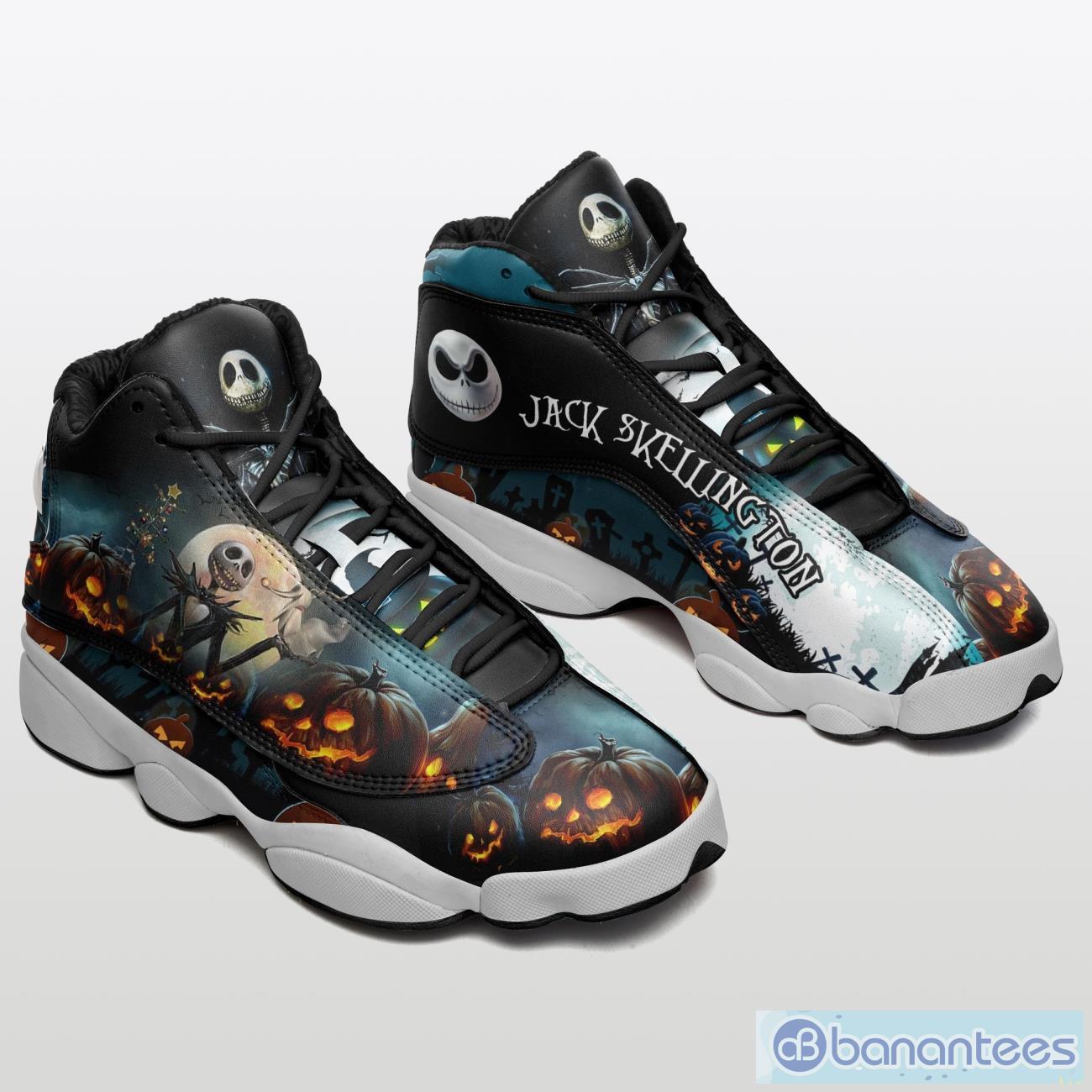 Jack Skellington Logo Team Air Jordan 13 Shoes Sneakers Limited For ...