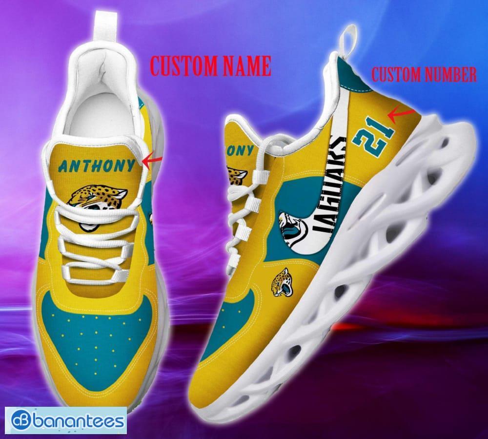 Jacksonville Jaguars NFL Clunky Shoes Custom Number And Name Max Soul Sneakers - Jacksonville Jaguars NFL Clunky Shoes _1